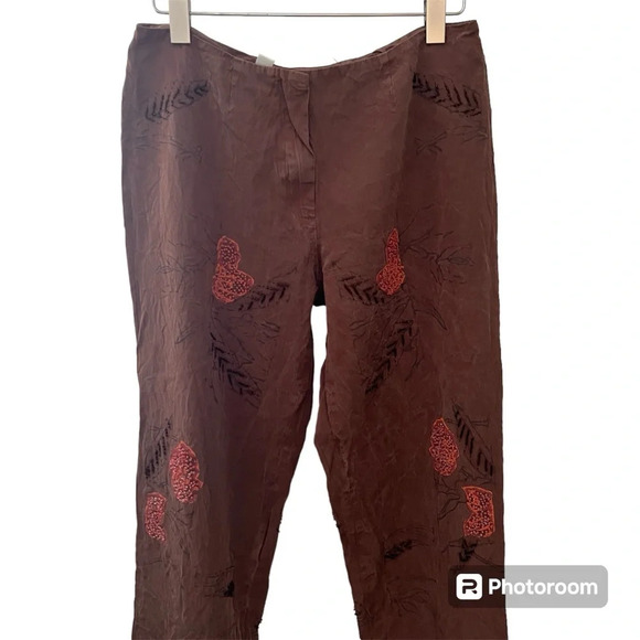 Silk pants. Hand beaded. Boho. Vintage. Alberta Ferretti Aeffe. Rare. - Picture 10 of 14